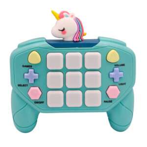 CONSOLA DE EMPUJE RAPIDO LUZ Y SONIDO UNICORNIO VERDE (JTJUG337VER)
