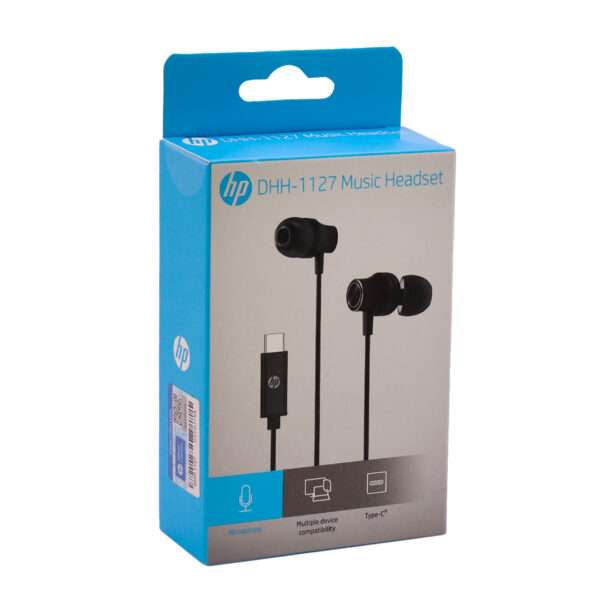 AURICULAR EARPHONES CABLEADO HP DHH-1127-BK NEGRO (JTMANO149) - Image 3