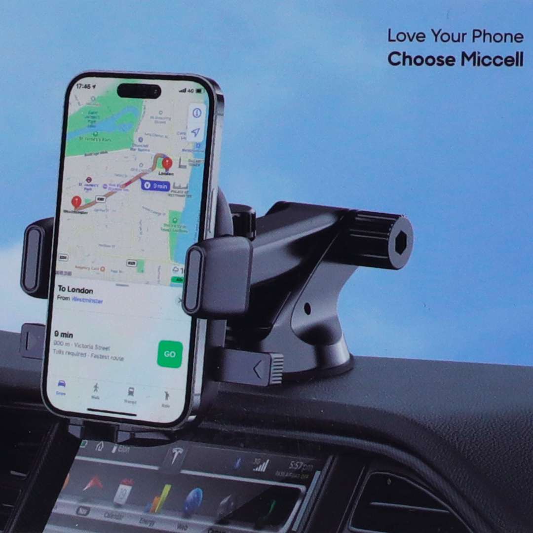 SOPORTE CELULAR PARA AUTO MICCELL VQ-CH09 VENTOSA NEGRO (JTMICC101) - Image 2