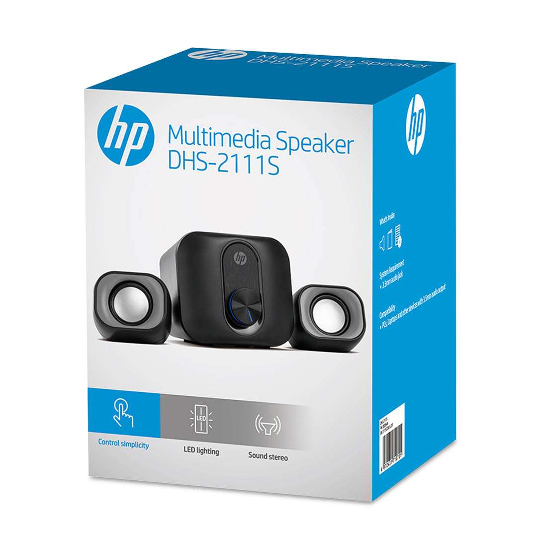 PARLANTE HP MULTIMEDIA DHS-2111S 2.1 LUZ LED USB 3.5 MM NEGRO (JTPAR389) - Image 4