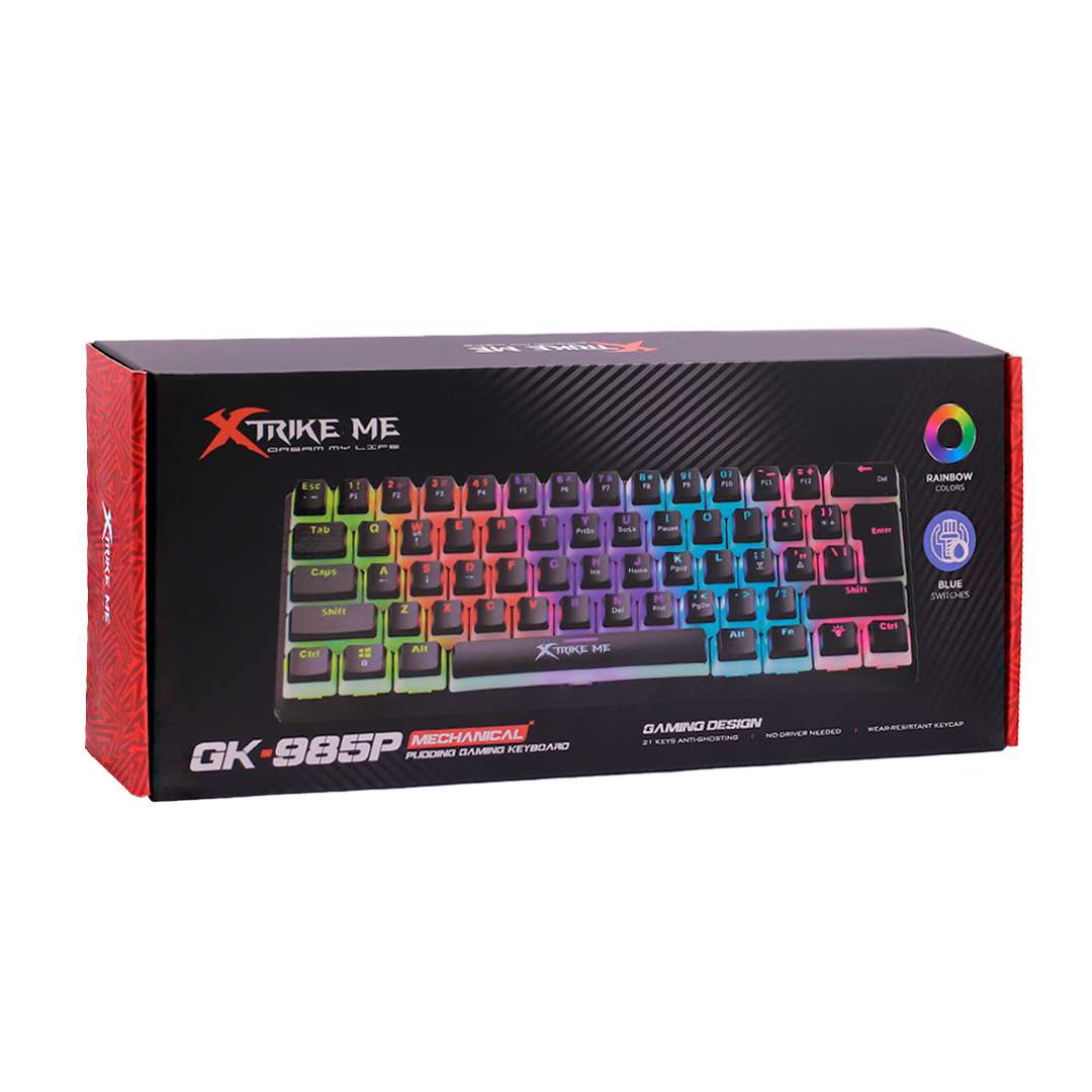 TECLADO GAMER MECANICO XTRIKE ME GK-985 RGBP RGB SWTICH BLUE (JTXTRIKE086) - Image 4