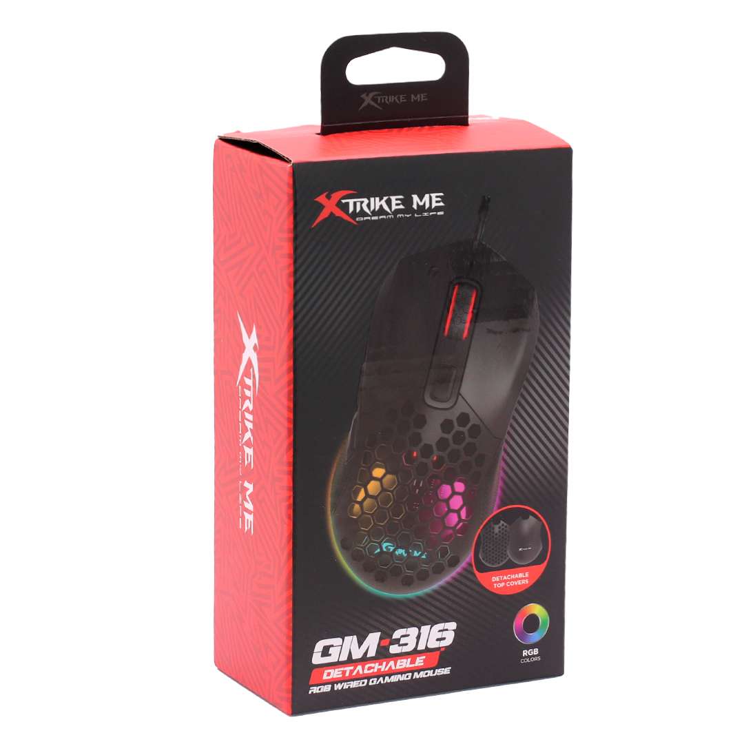 MOUSE GAMER XTRIKE CABLEADO ME GM-316 RGB NEGRO (JTXTRIKE134) - Image 4