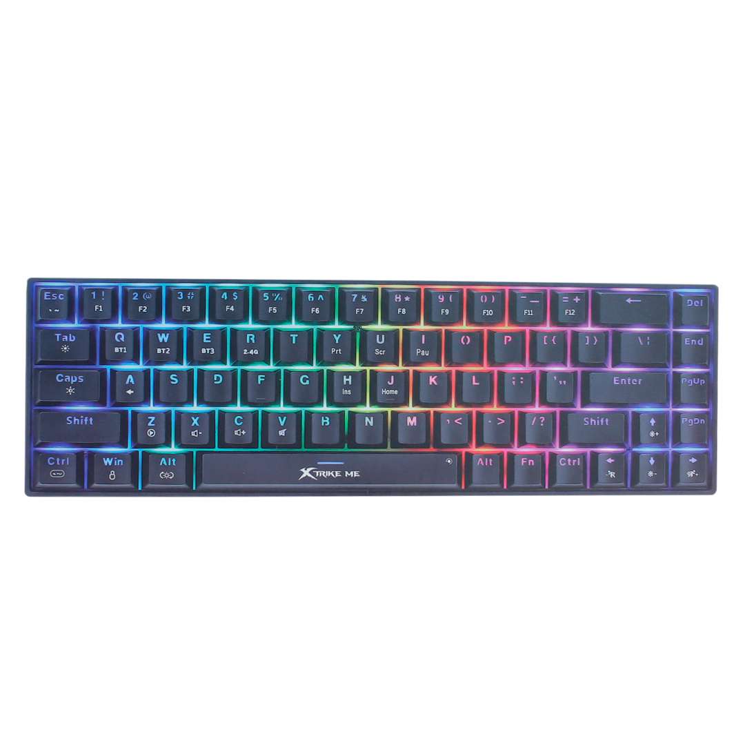TECLADO INALAMBRICO GAMER XTRIKE ME MECANICO GK-995W BK (JTXTRIKE138)