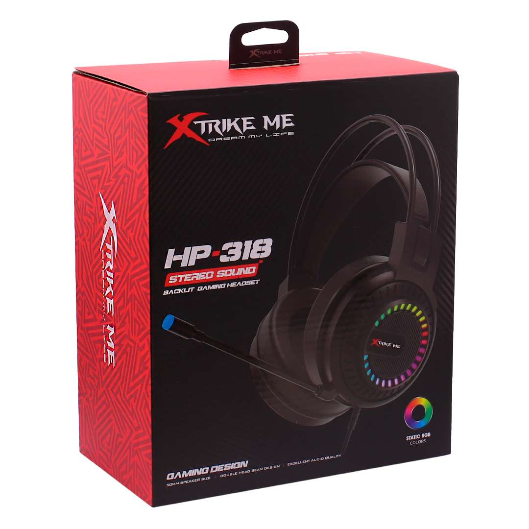 VINCHA AURICULAR GAMER XTRIKE ME HP-318 NEGRO RGB (JTXTRIKE139) - Image 2