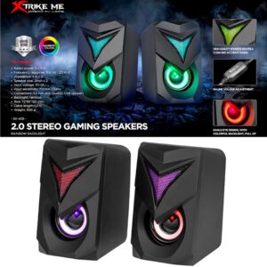 PARLANTES GAMER XTRIKE ME SK-405 RGB NEGRO (JTXTRIKE141)