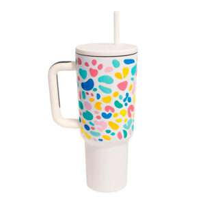 VASO TERMICO C/TAPA AGARRE DISEÑO BLANCO (JTBAZ376BLA)