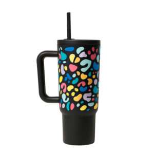 VASO TERMICO C/TAPA AGARRE DISEÑO NEGRO (JTBAZ376NEG)