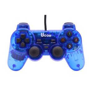 JOYSTICK CABLEADO USB TRANSPARENTE AZUL (JTGAME136AZU)