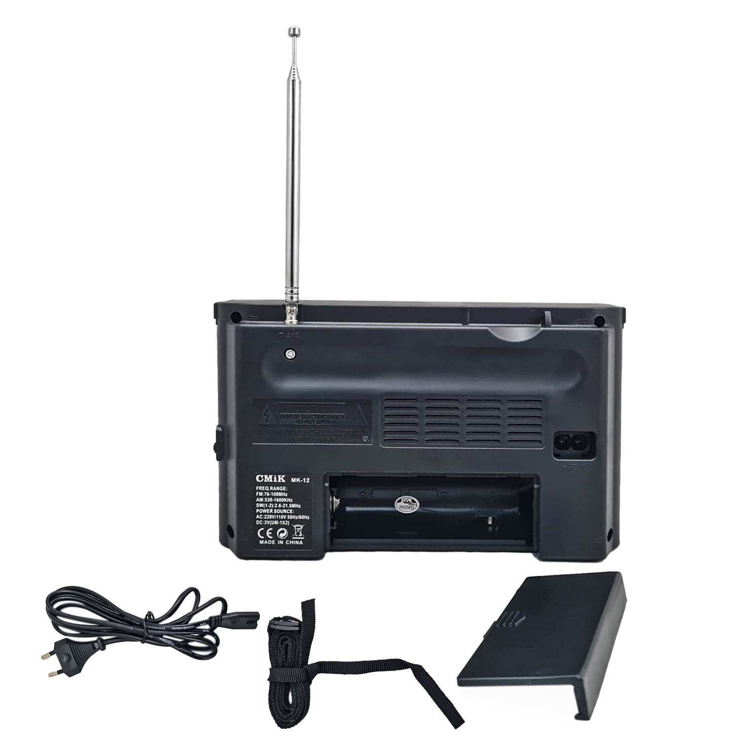 RADIO PORTATIL MK-12 AM FM SW PILA 220V NEGRO (JTPAR273) - Image 3