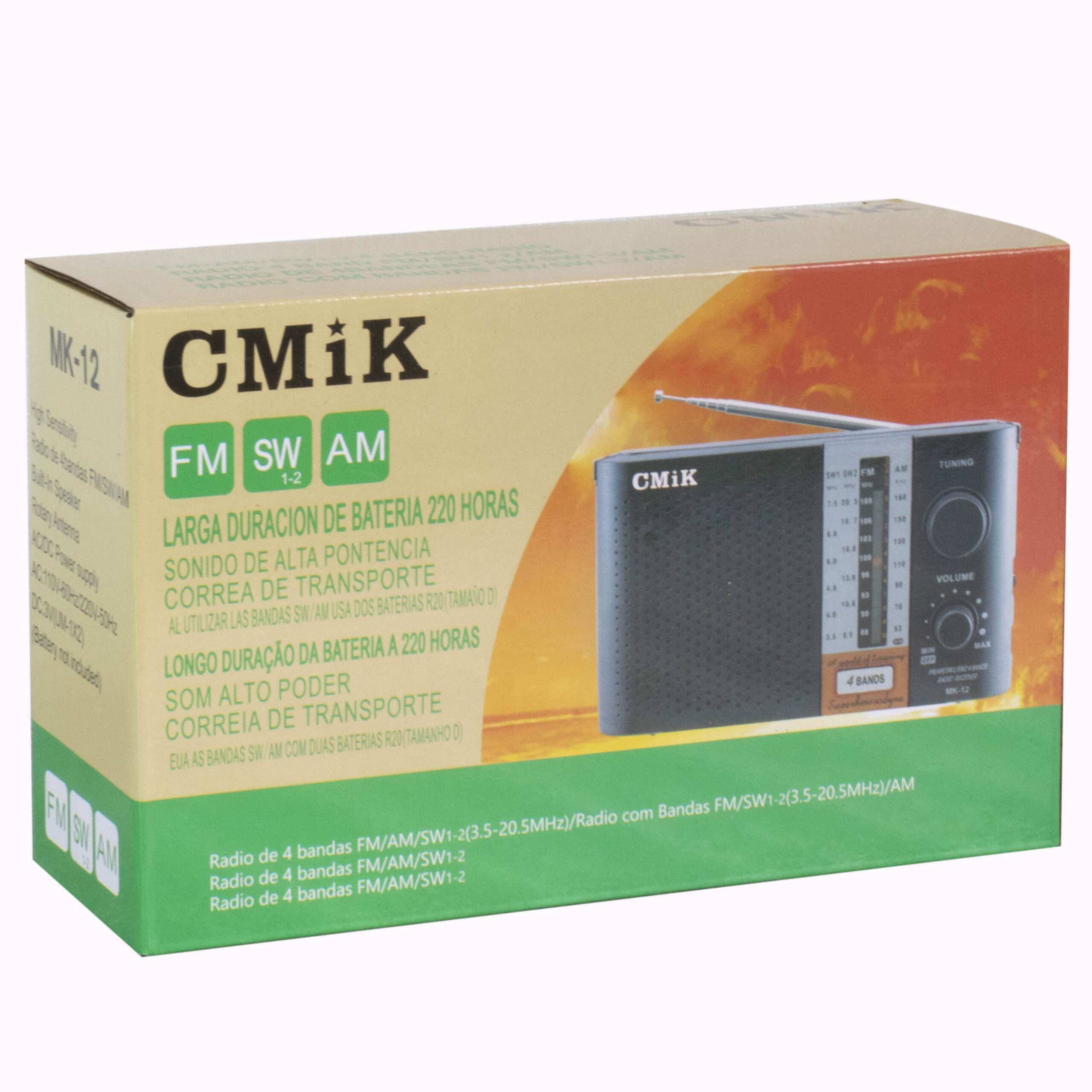 RADIO PORTATIL MK-12 AM FM SW PILA 220V NEGRO (JTPAR273) - Image 4