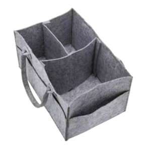 BOLSA DE TELA FIELTRO PARA PAÑALES GRIS (JTBABY118)