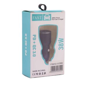 ADAPTADOR AUTO 1X USB TIPO C 1X USB 3.0 (JTCARG121)