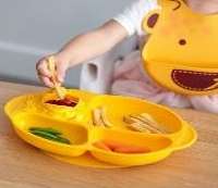 PLATO SILICONA CON DIVISIONES Y BASE YUMMY (JTBABYMNM24)