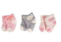 SET X3 MEDIAS DISEÑO ANIMALITO ROSA (JTBABYPQ9215)