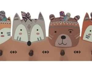 PERCHERO INFANTIL DISEÑOS 50X19X1CM (JTBABYQD400)