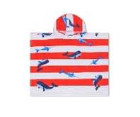 TOALLA PONCHO DE PLAYA DE LUJO BALLENA ROJA (JTBABYSWIM028)