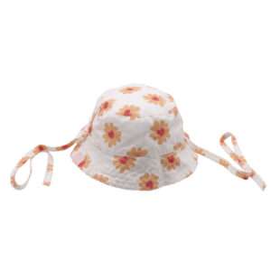 GORRO DE VERANO BLANCO FLOR CORAZONES (JTBABYSWIM044)