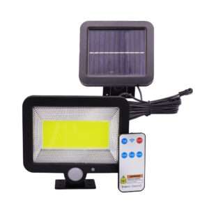 FOCO SOLAR 100 LED CON SENSOR DE MOVIMIENTO CONTROL REMOTO (JTFOC041)