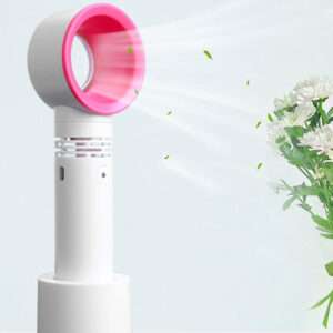 VENTILADOR PORTATIL SIN ASPAS RECARGABLE 3 VELOCIDADES BLANCO (JTVENT036)