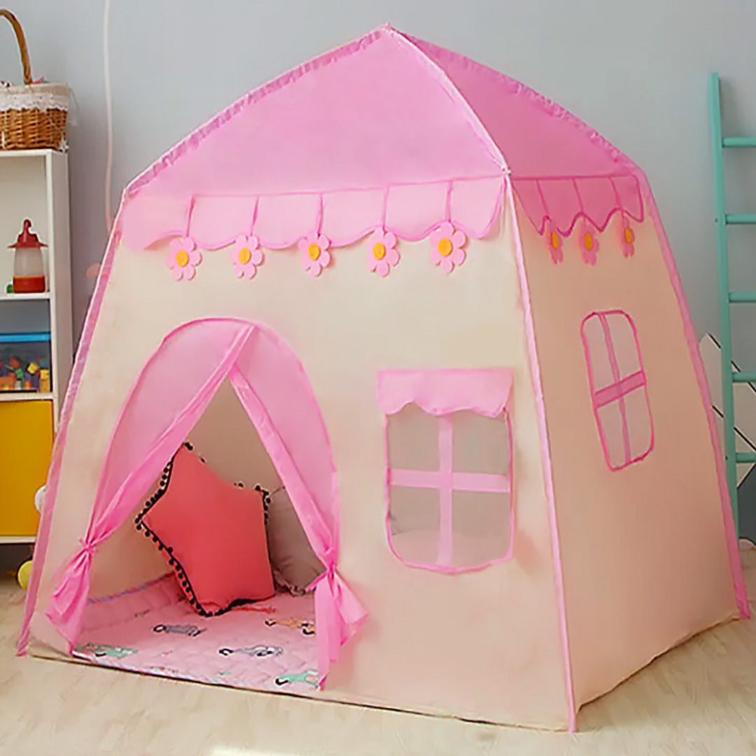 CARPA CASITA PARA NIÑOS ROSADA + LUCES CALIDAS (C.JUG949+FIEST117) - Image 2