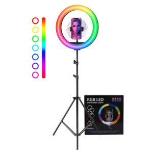 TRIPODE EXTENSIBLE 2.1MTS + ANILLO LUZ LED RGB (COMBOARORGB3)