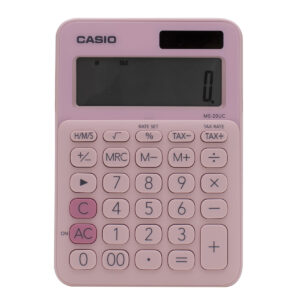 CALCULADORA CASIO MS-20UC-PK ROSA SOLAR/A PILA (JTCASIO018)
