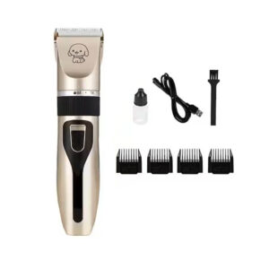 CORTA PELO INALAMBRICA PARA MASCOTA 4 PEINES DORADA (JTELEC428)