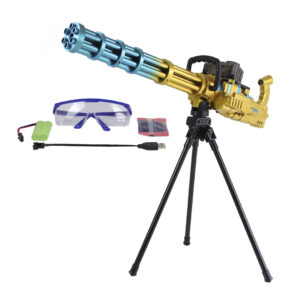 AMETRALLADORA CON TRIPODE Y CARTUCHO DE AGUA AZUL (JTJUG1000AZU)