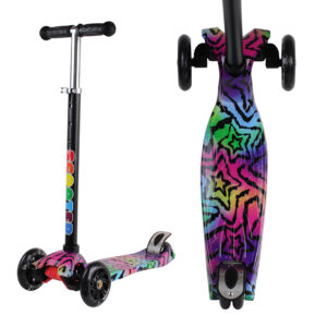 TRIPATIN SCOOTER ESTAMPADO REGULABLE CON LUZ (JTJUG214-26)