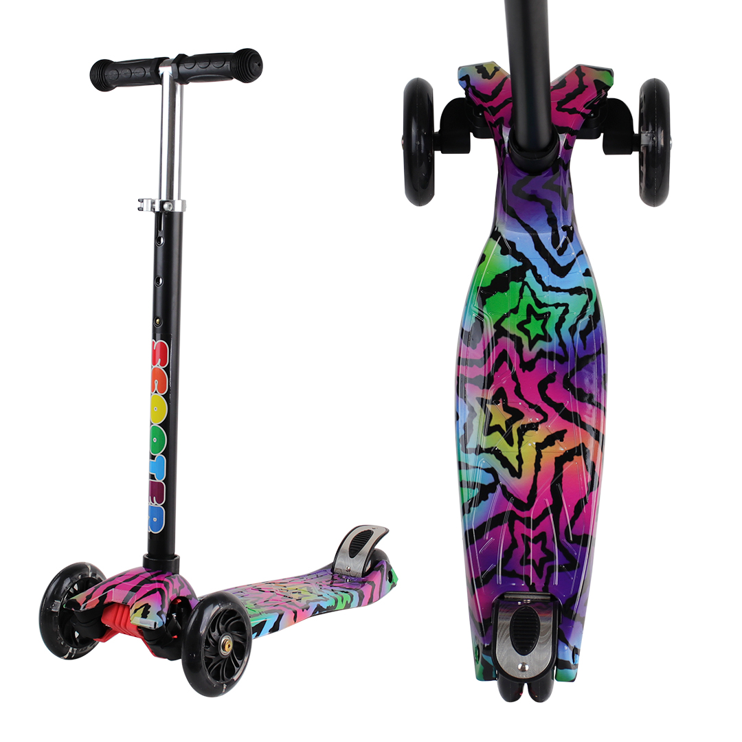 TRIPATIN SCOOTER ESTAMPADO REGULABLE CON LUZ (JTJUG214-26)