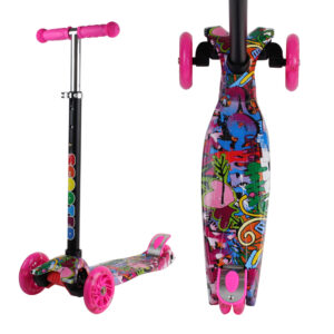 TRIPATIN SCOOTER ESTAMPADO REGULABLE CON LUZ (JTJUG214-4)