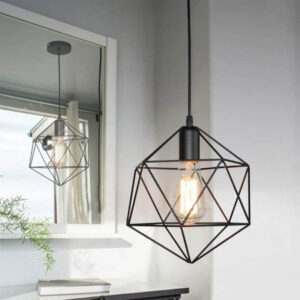 LAMPARA DE TECHO COLGANTE VINTAGE CANDELABRO NEGRO (JTLAMP186)