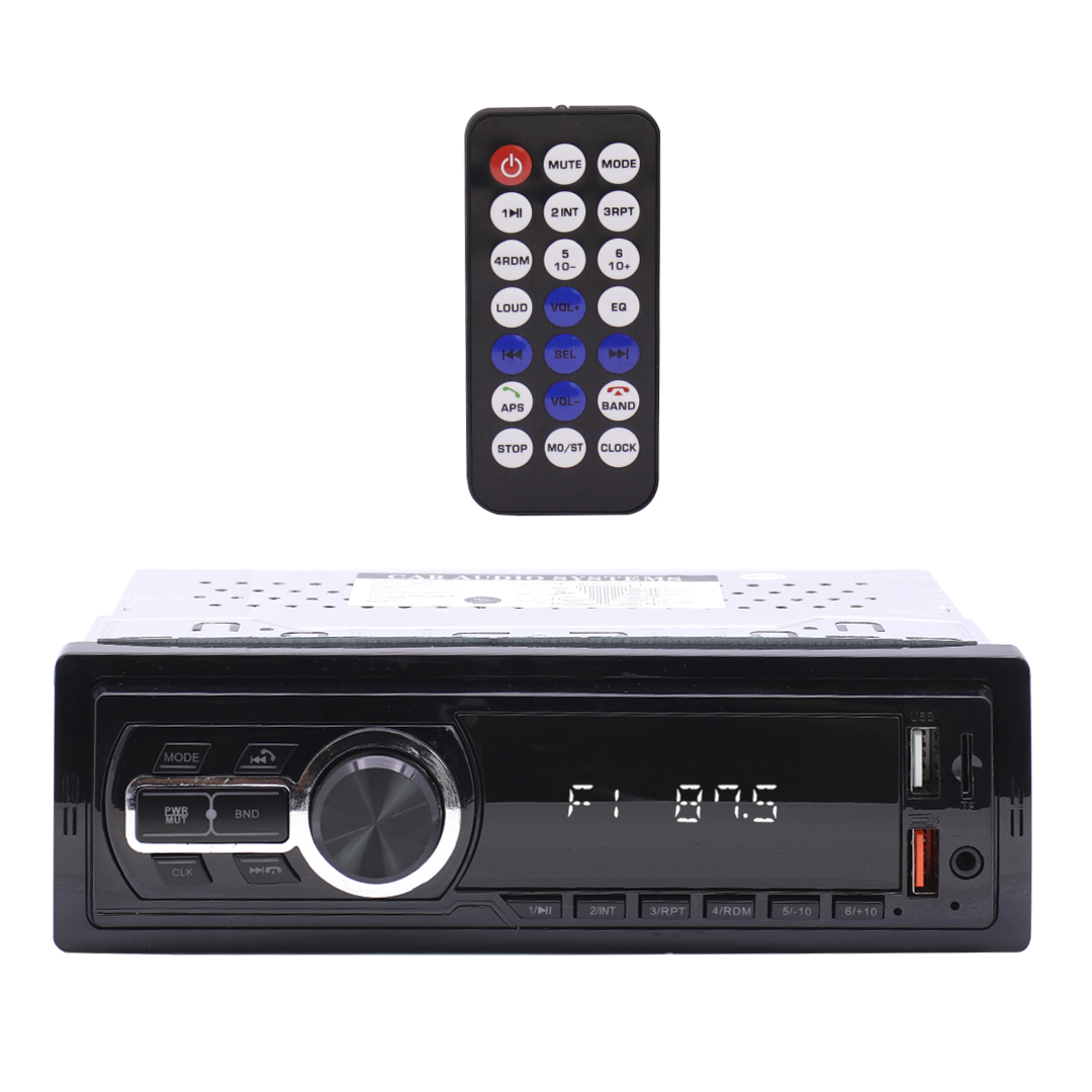 RADIO PARA AUTO BLUETOOH CONTROL REMOTO 12V 12A 60W 2X USB (JTPAR390)