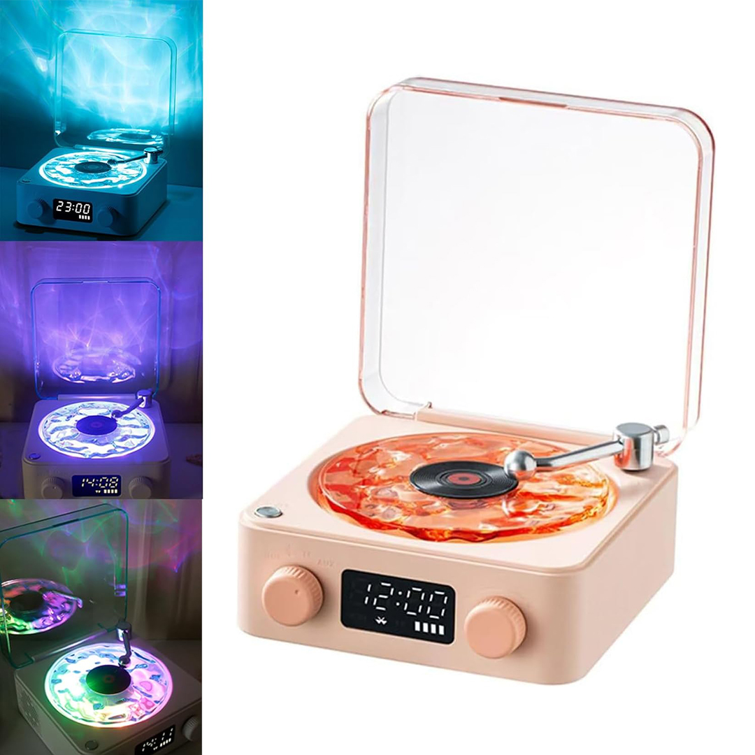 PARLANTE CON LUZ RETRO FM TOCADISCOS ROSADO (JTPAR999ROS)