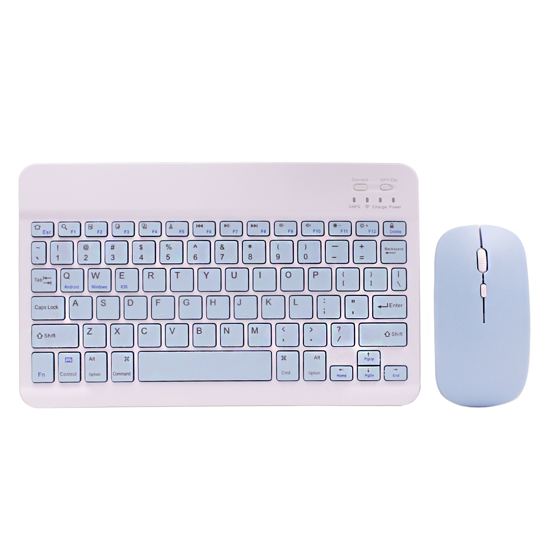 COMBO TECLADO Y MOUSE INALAMBRICO CELESTE (JTACCPC233CEL)