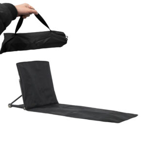 SILLA CON RESPALDO REPOSERA PLEGABLE PLAYA CAMPING NEGRO (JTHOG1054)