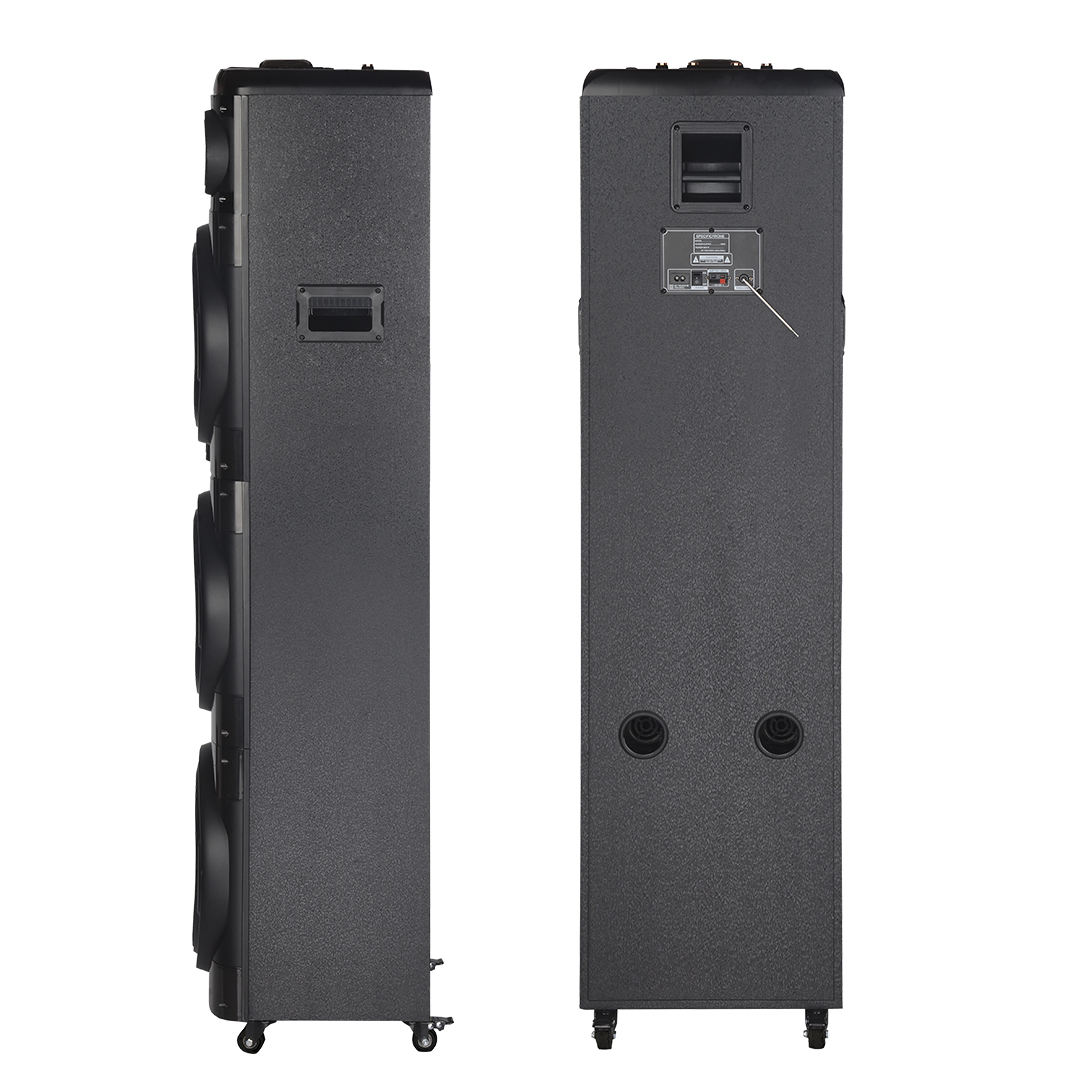 PARLANTE PORTATIL GOLDTECH 12"x3 2x MICROFONO Y CONTROL REMOTO (JTPAR307) - Image 4