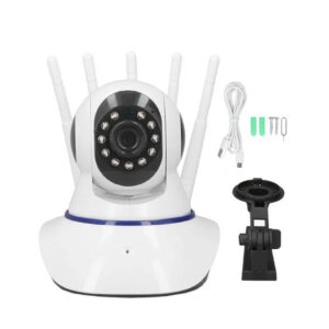 CAMARA DE SEGURIDAD IP ROBOTICA WIFI 5 ANTENAS 360° HD VISION NOCTURNA (JTSEGU042)