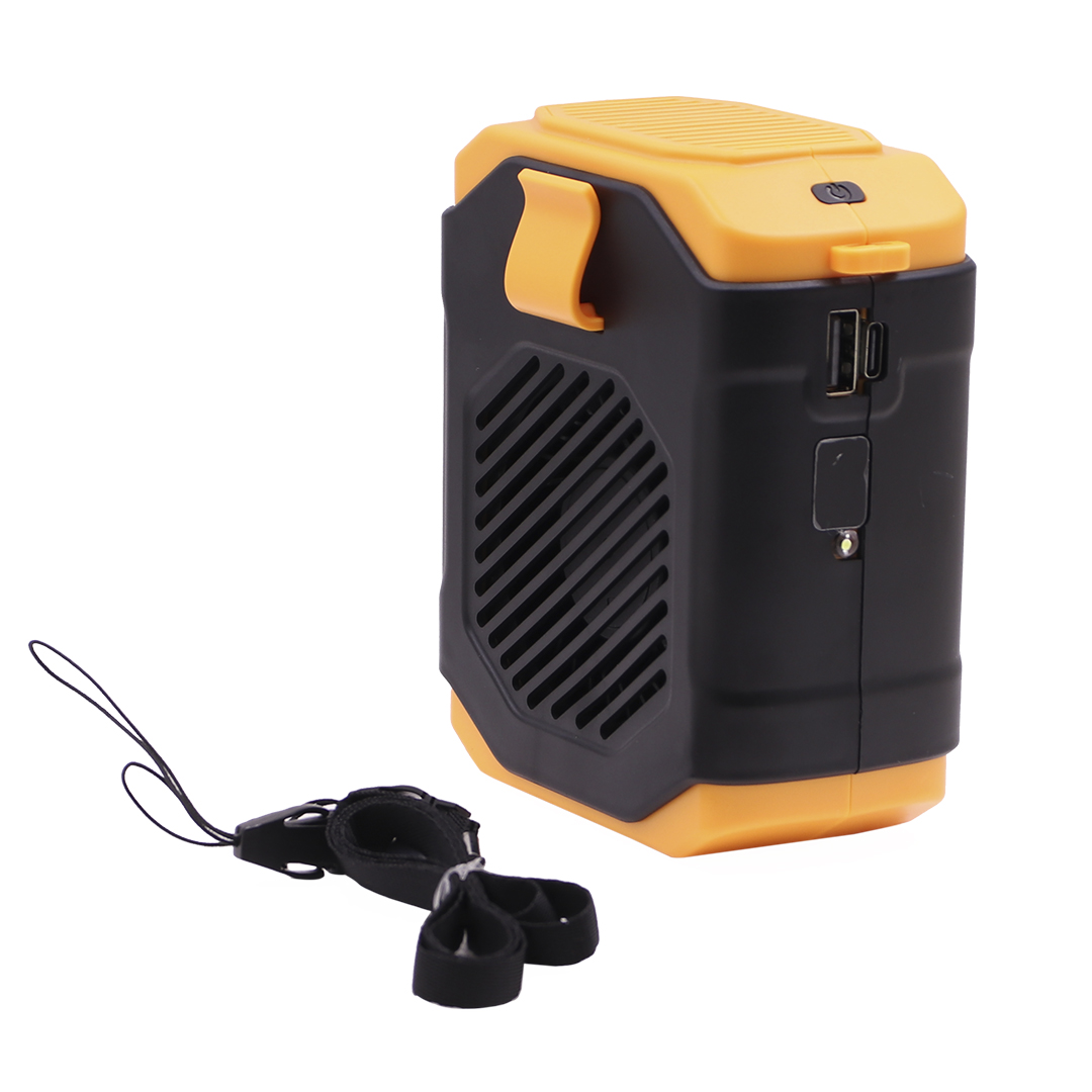 VENTILADOR PORTATIL CON LINTERNA 5 VELOCIDADES POWER BANK NEGRO (JTVENT041) - Image 3