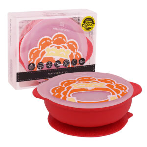 BOWL SILICONA CON BASE ADHERIBLE TAPA (JTBABYMNM14)