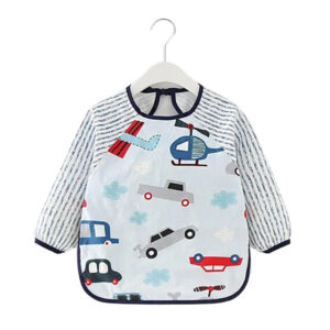 BABERO CON MANGA AZUL ROSA GRIS (JTBABYQA6102)