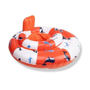 ASIENTO NATACION BEBE BALLENA ROJA Y BLANCO (JTBABYSWIM009)