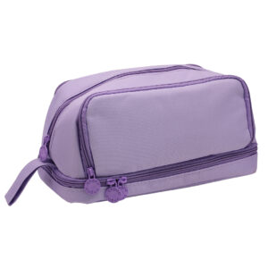 CARTUCHERA ESCOLAR CON CIERRE 4 COMPARTIMIENTOS VIOLETA (JTBOL072VIO)