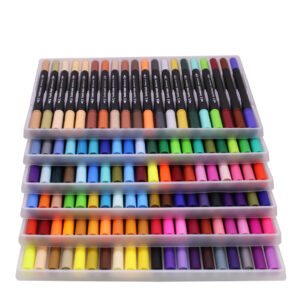 SET DE MARCADORES DOBLE PUNTA X120 CON VALIJA ORGANIZADORA (JTHOG1092)