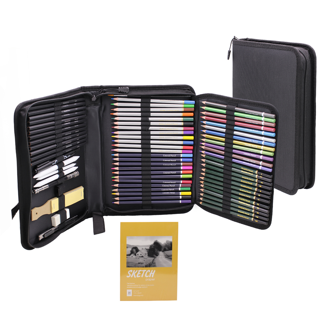 KIT 72 PIEZAS LAPICES DE COLORES CON BLOCK DE HOJAS (JTHOG1096)