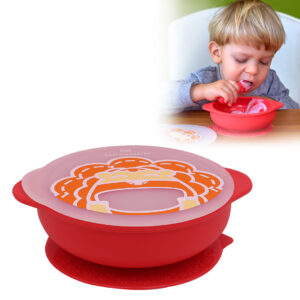 BOWL SILICONA CON BASE ADHERIBLE TAPA (JTBABYMNM14)