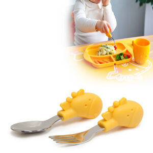 SET CUCHARA Y TENEDOR DE AGARRE DE PALMA (JTBABYMNM34)