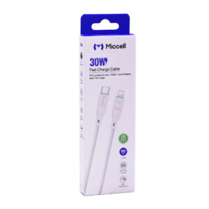 CABLE TIPO C A LIGHTNING MICCELL VQ-D06 30W 1M BLANCO (JTMICC095)