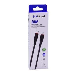 CABLE TIPO C A LIGHTNING MICCELL VQ-D06 30W 1M NEGRO (JTMICC122)