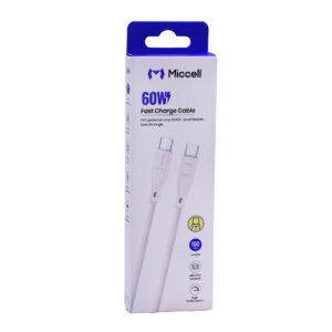 CABLE TIPO C A TIPO C MICCELL VQ-D06 60W 1M BLANCO (JTMICC123)